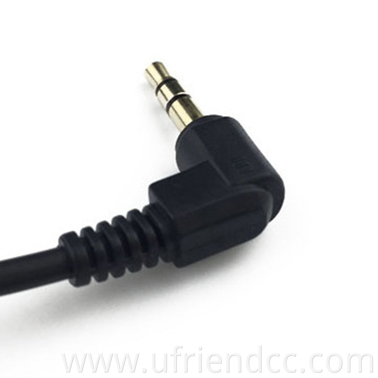 Custom Coiled Spring Right Angle Male To Male Coiled Spring 3.5mm Audio Jack Extension Cable